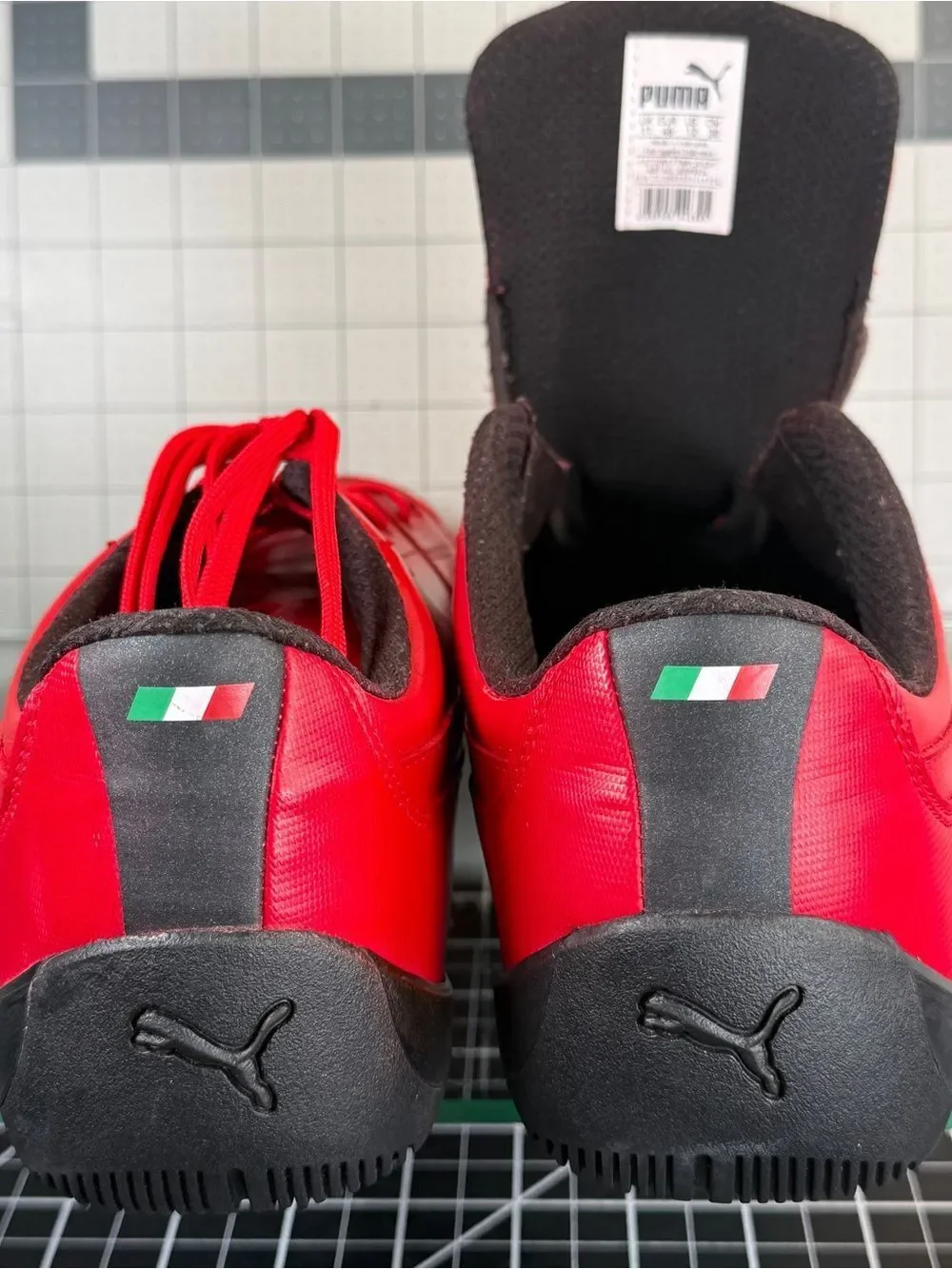 PUMA FERRARI DRIVING LEATHER SHOES MENS SZ 12 Good Condition